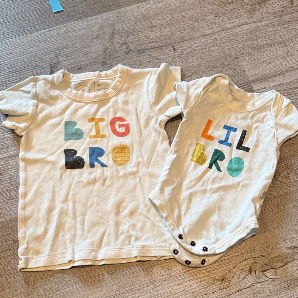 Kids Matching Set - Big Bro & Lil Bro White Outfit